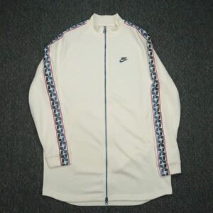 Nike Jacket Men Large Off White‎ Sportswear Taped Poly Track Full Zip Pockets